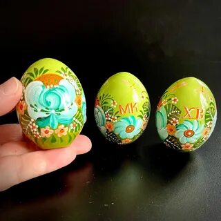 Роспись деревянных яиц для детей