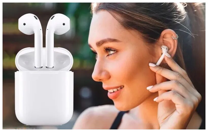 Наушники airpods в ушах