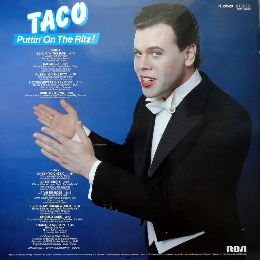 Тако puttin on the ritz. Taco певец. Taco Puttin on the Ritz. Puttin' on the Ritz тако Окерси. Taco Puttin' on the.