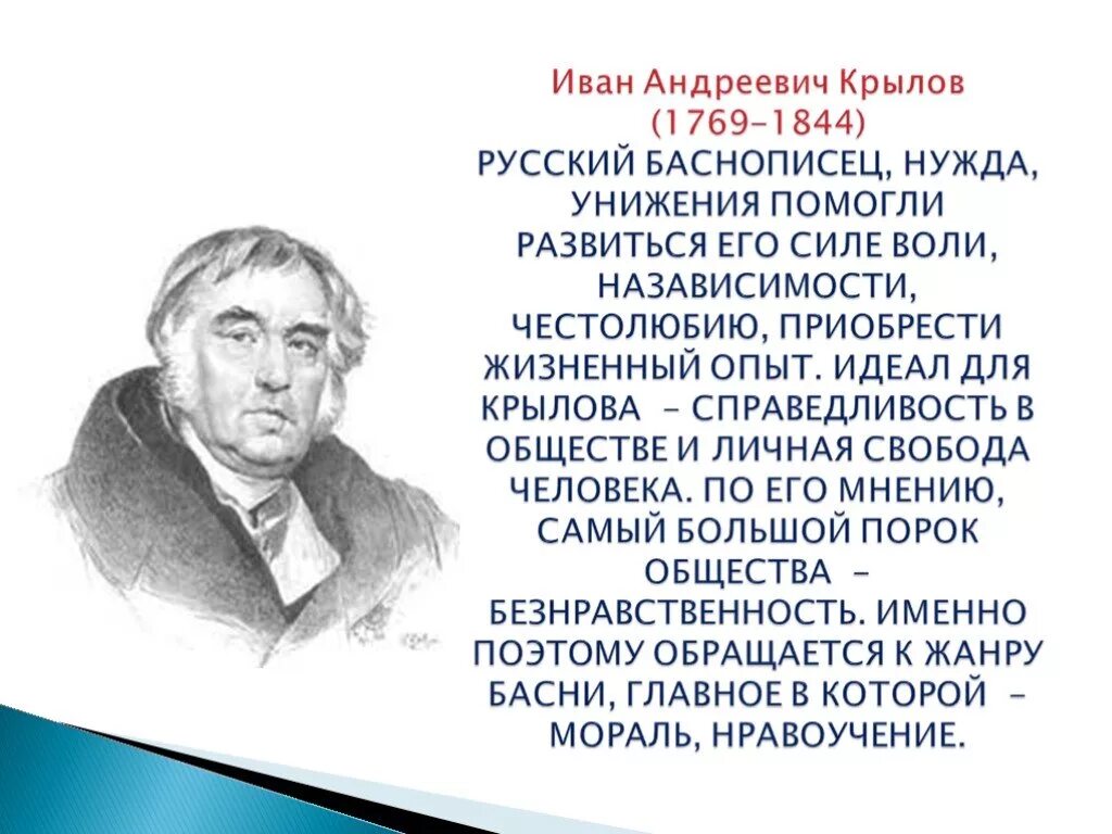 Проект про Ивана Андреевича Крылова.