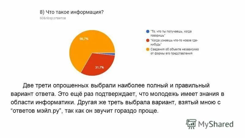 Наиболее полный вариант ответа