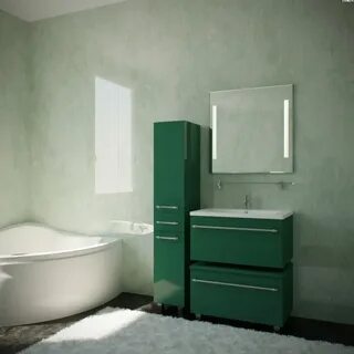 Зеленая мебель для ванны