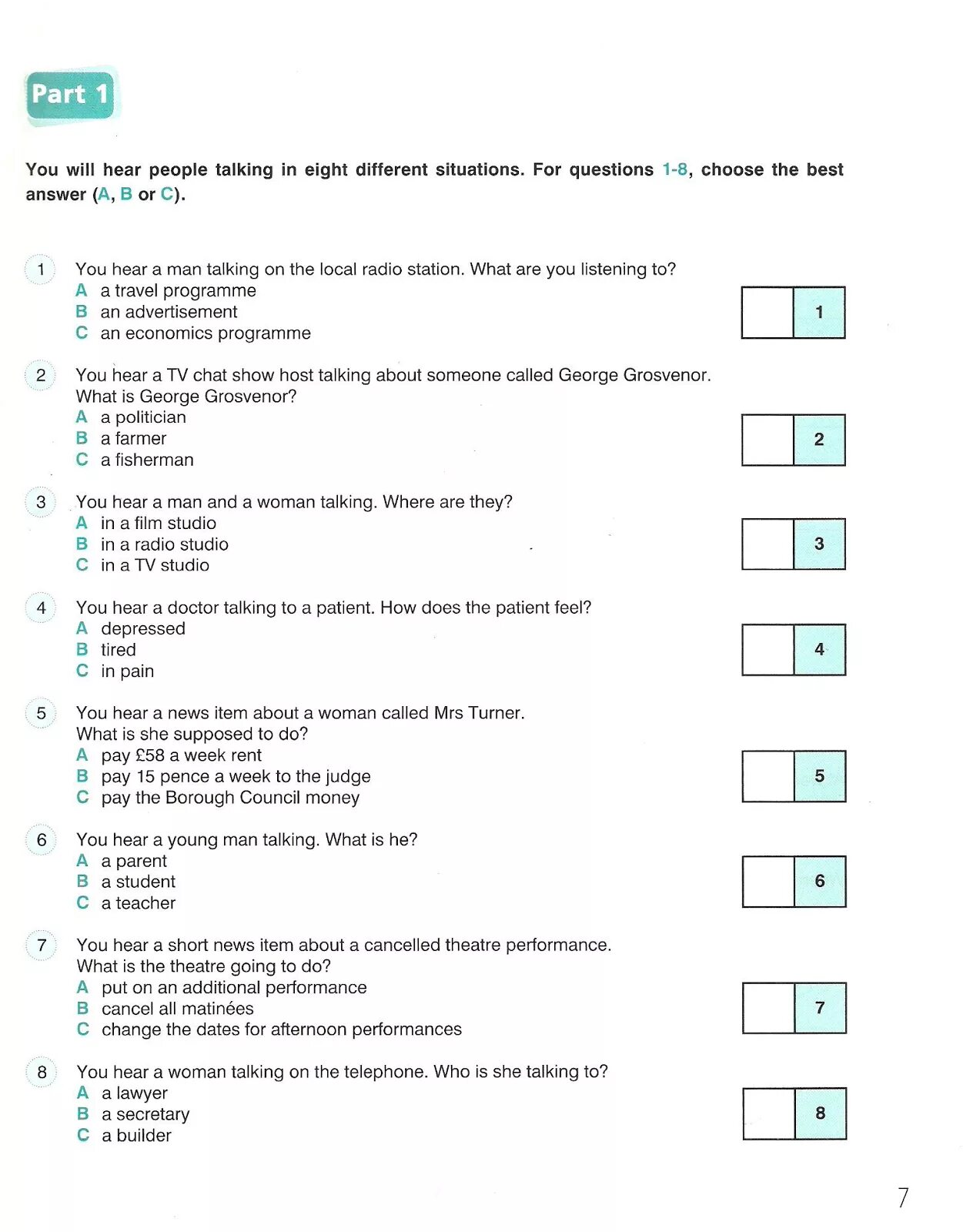 FCE Listening Test ответы. FCE 1 Listening and speaking. FCE Listening Test 2 Part 1 ответы. Skills Test Listening ответы. You will hear 6