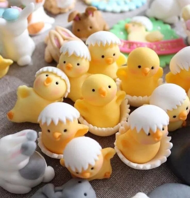 Цыплята из зефира