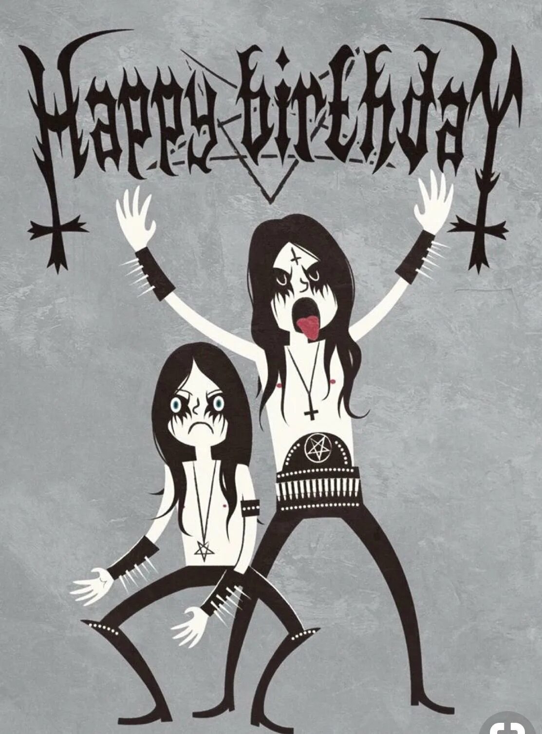 С днём рождения рокеру. Готическое поздравление с днем рождения. С днём рождения Металлисту. Открытка в стиле металл.