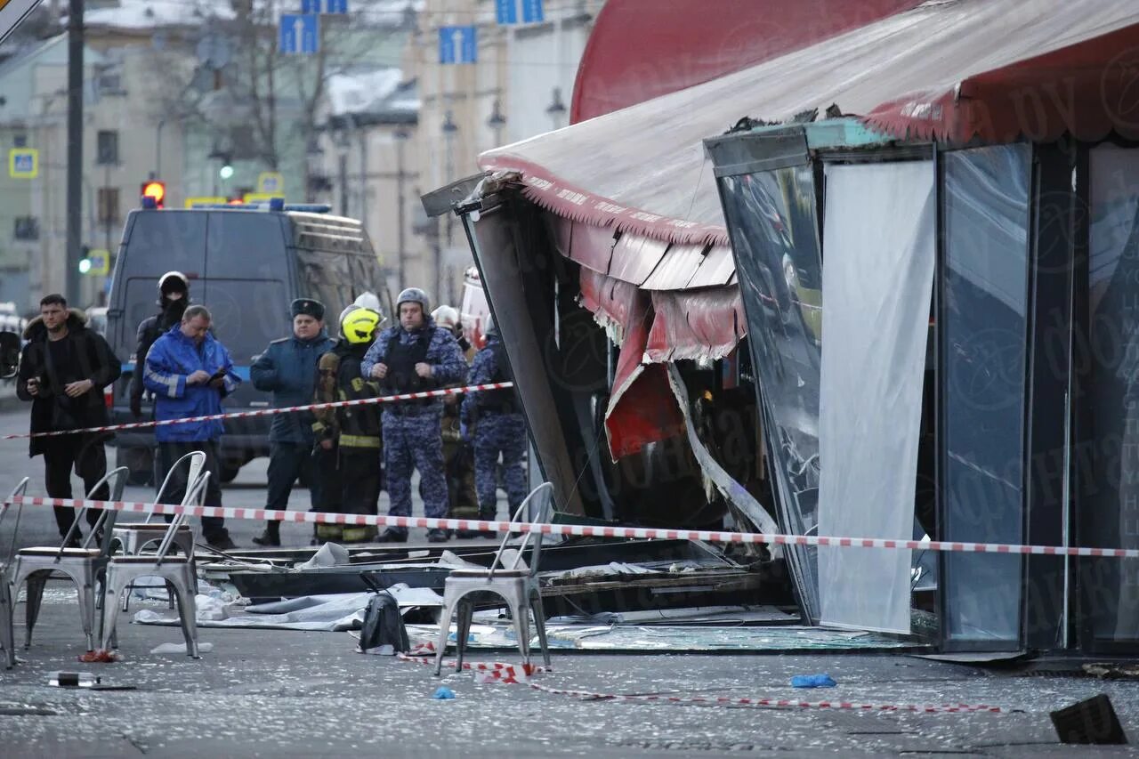Взрыв в кафе в Санкт-Петербурге 2 апреля 2023 года.