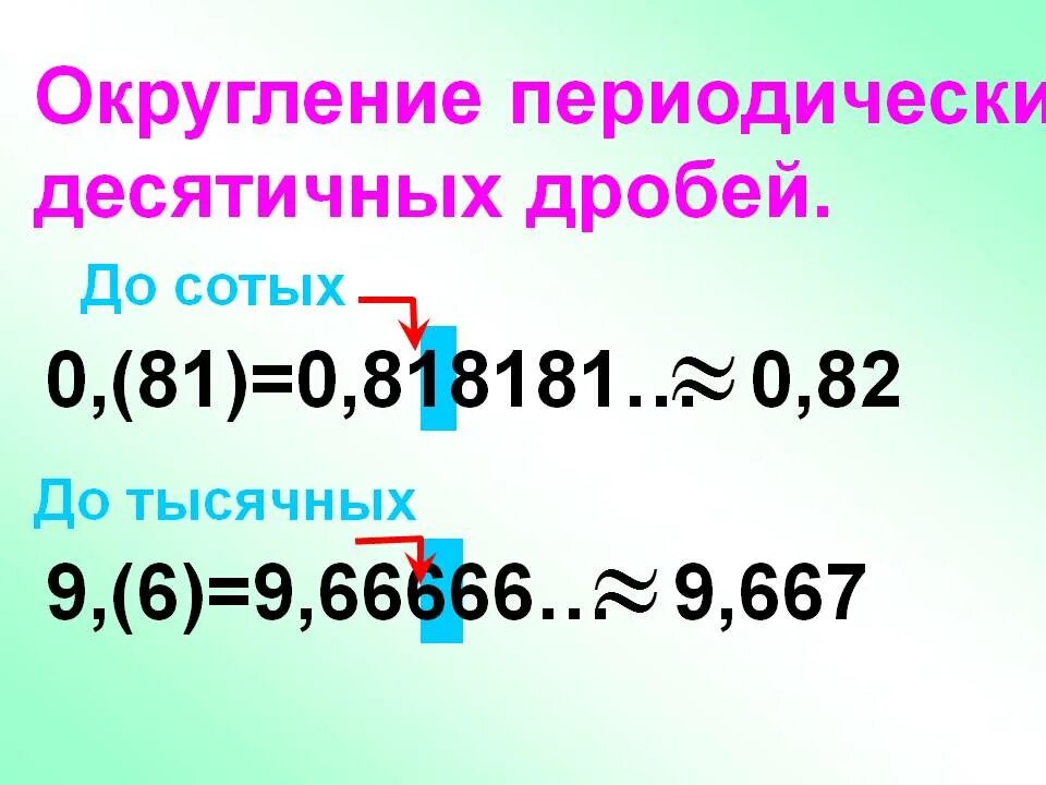 Бесконечные дроби округли до сотых. Округлить десятичную дробь. Как округлять десятичные дроби. Округление десятичных дробей. Округление периодических дробей.