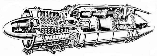 Турбореактивный двигатель Архипа люльки тр 1. Двигатели люльки