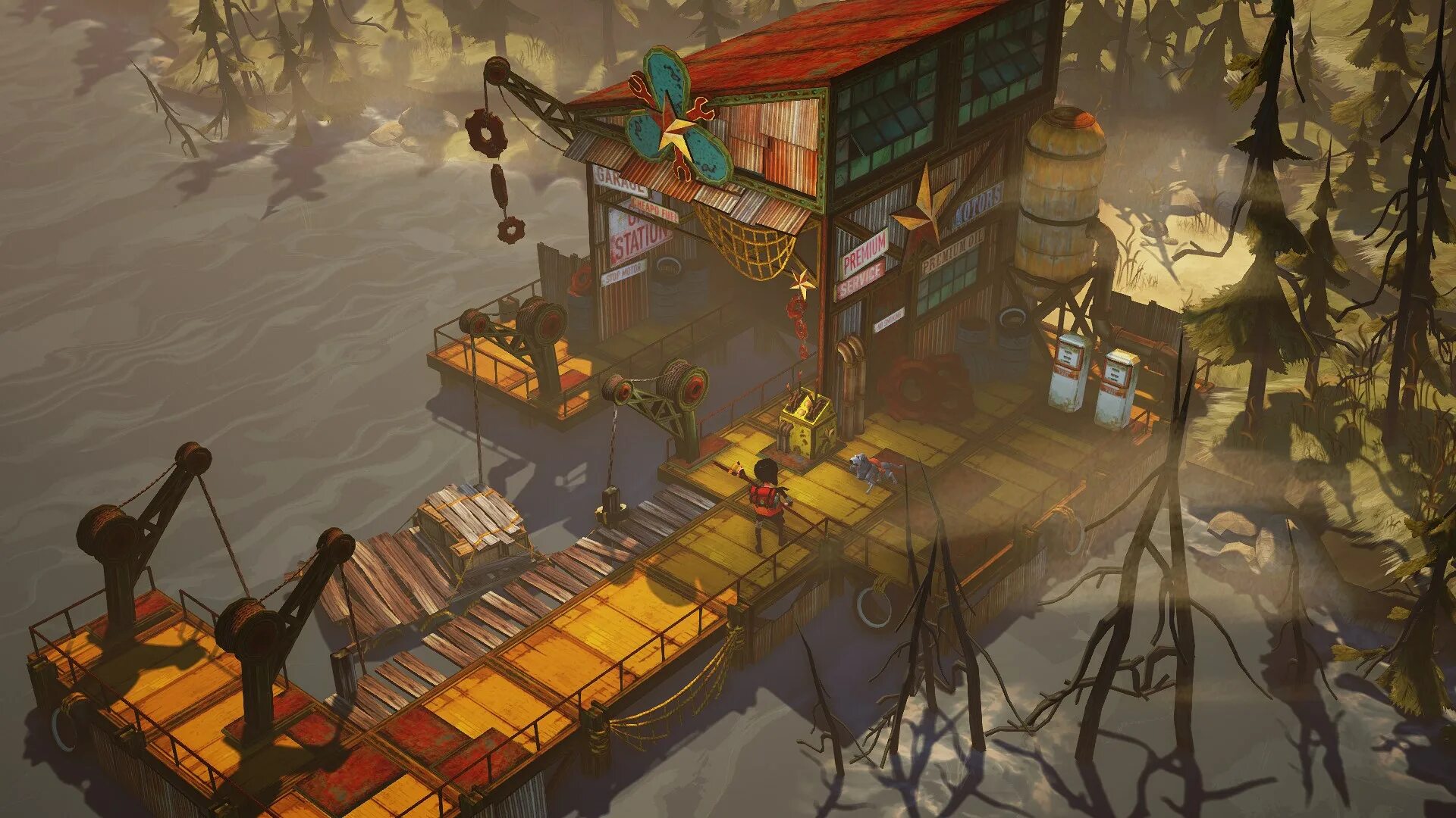 Игры в которых нужно выживать. Игра the Flame in the Flood. The Flame in the Flood арт. Игры с мультяшной графикой на ПК.