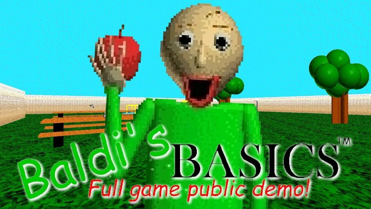 БАЛДИ .демо. БАЛДИ С яблоком. Baldi's Basics Full game Demo. Baldi Basics Demo. Baldis basics game public demo