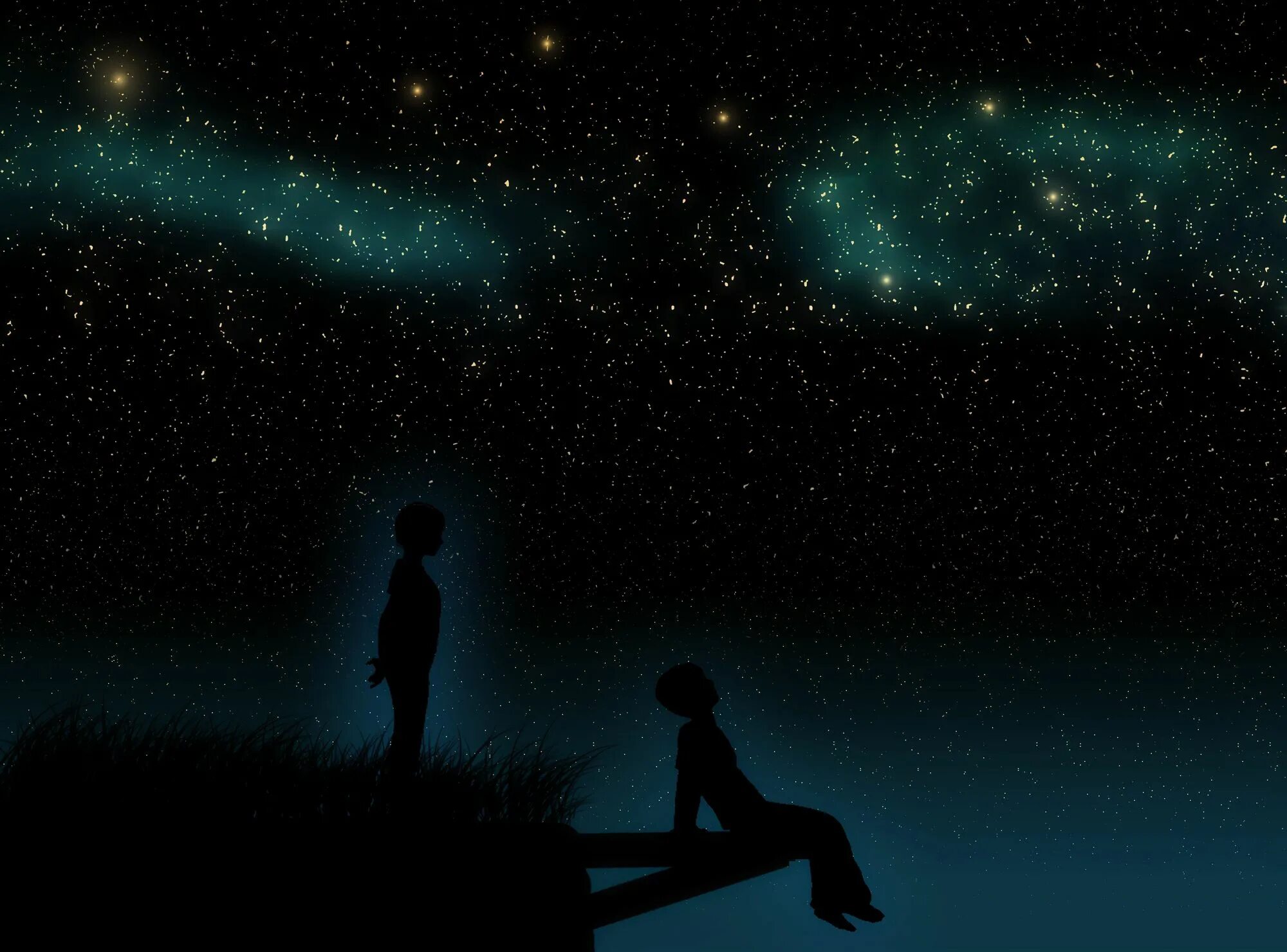 Мечтатели космос. Человек под звездами. Звезды арт. Дети под звездным небом. Мальчик и звездное небо.