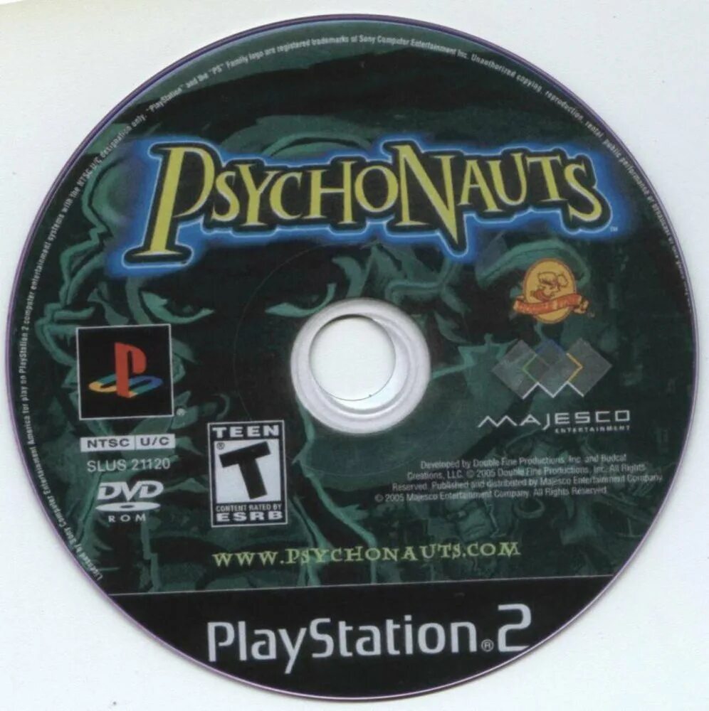 Psychonauts ps2. Psychonauts 2 диск. SLUS ps2. Psychonauts ps2 обложка.