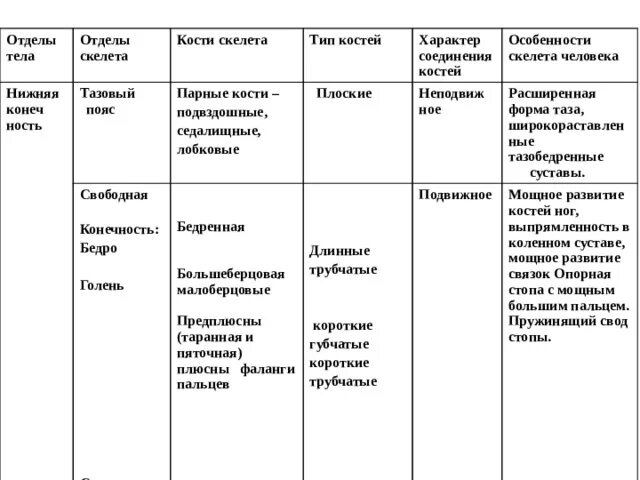Дидактический материал к уроку биологии для учащихся 8 класса по теме: "Опорно-д