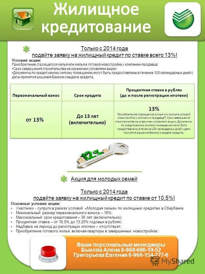 Жилищный кредит ставка