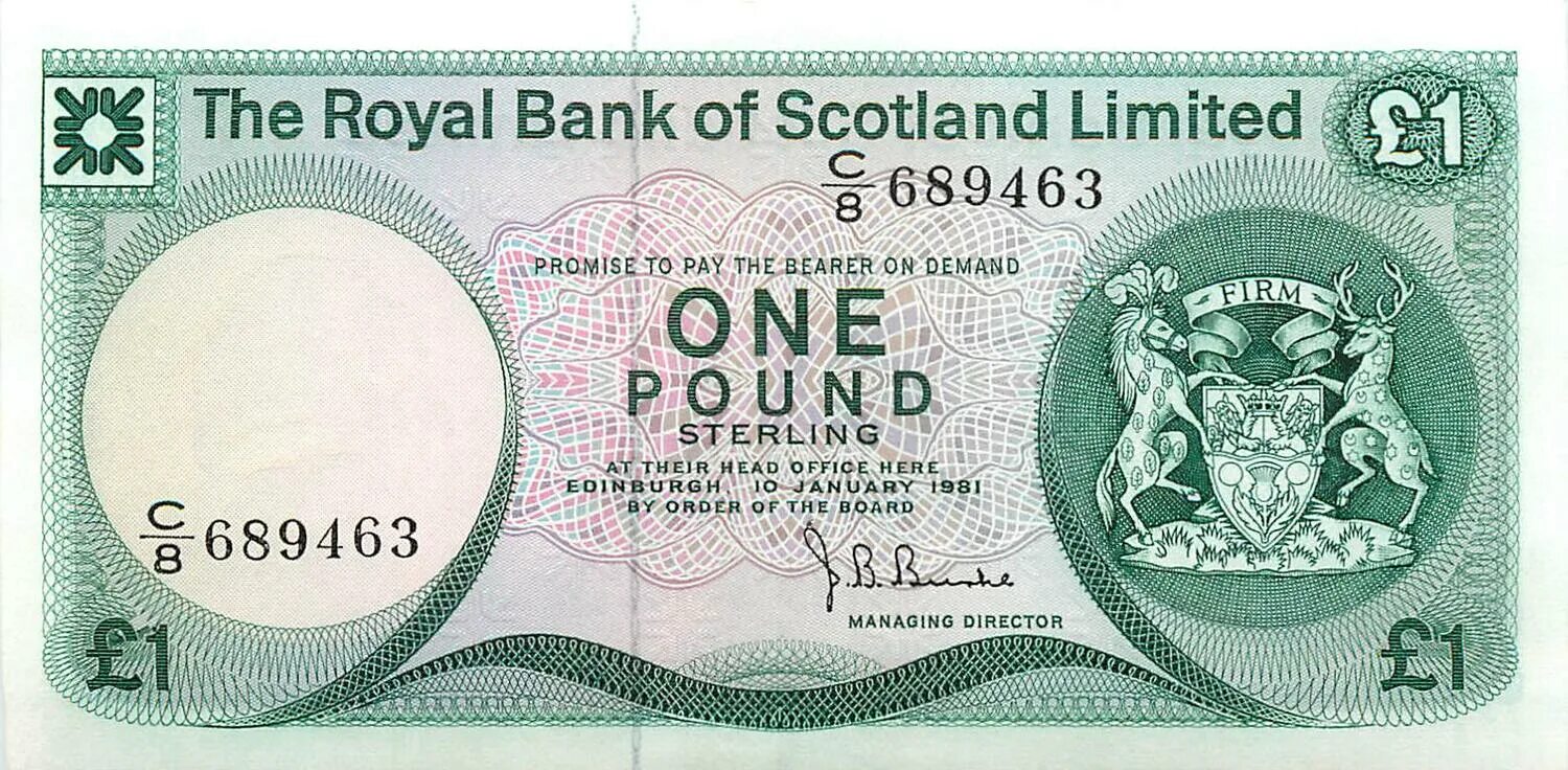 1 фунт сколько долларов. Валюта Шотландии на английском. Pound Scots. Бумажные деньги Шотландия. 1 Pound Sterling Royal Bank of Scotland 1983.