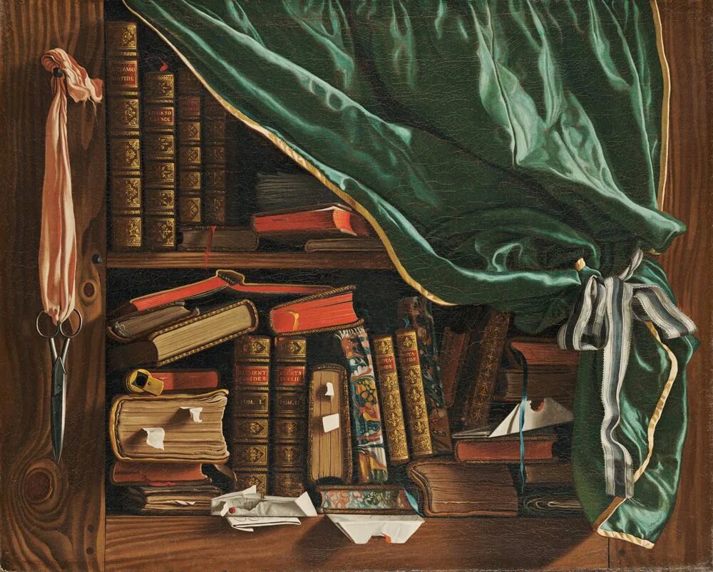 Библиотека книг 18. Натюрморт с книжными полками. «Натюрморт с книгами». Библиотека 18 века. Натюрморт с книгами живопись.