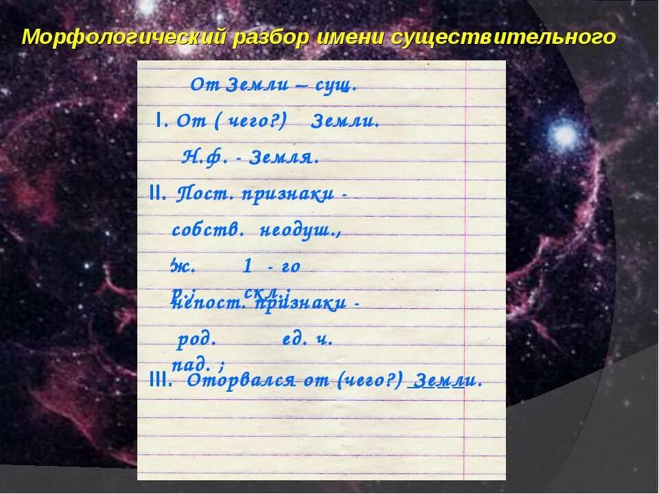 Морфологический разбор имен существительных. Морфологический разбор земля. Морфолигический разбор слово земля. Морфологический азбор слово земля. Морфологический анализ землю