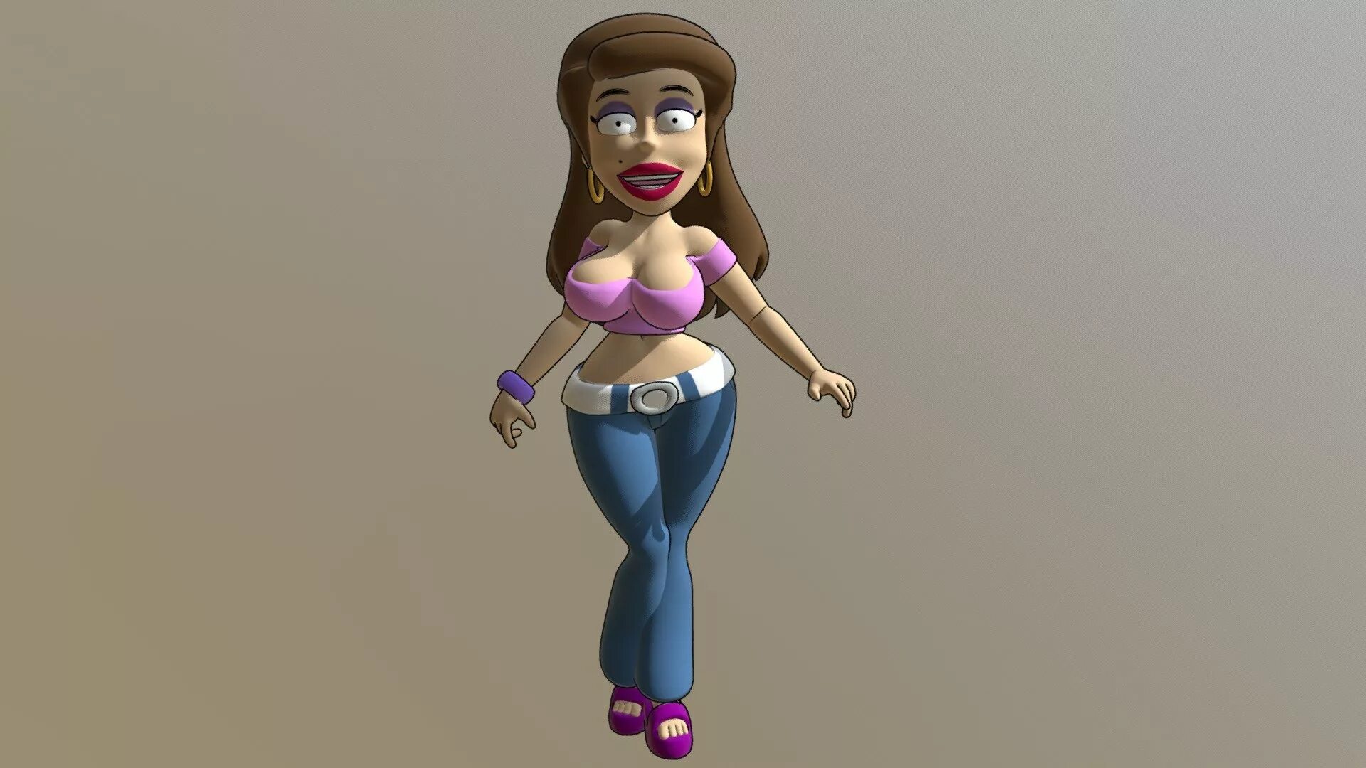 Moms 3d cartoon. Babs Brando (good Vibes) Полицейская. Babs Brando.