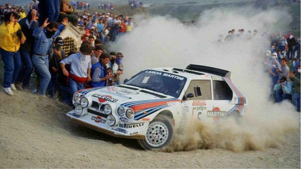 Toyota Rally Group b. Rally 1985 San Remo Peugeot 205. Ралли гонка. Раллийная группа б аварии.