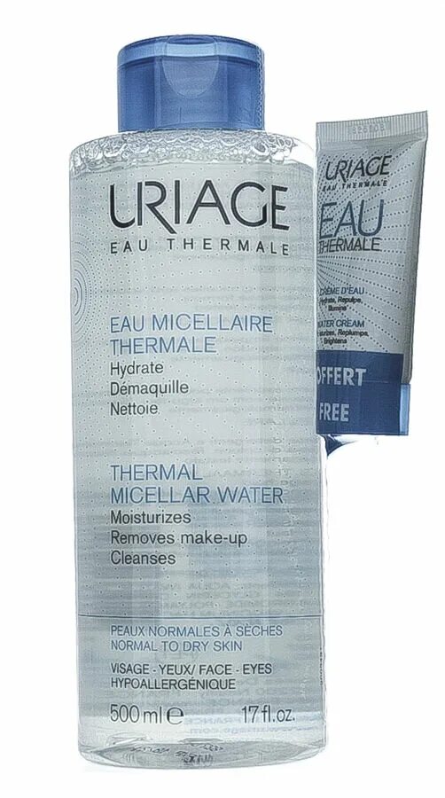 Увлажняющий крем eau. Набор Uriage Eau Thermale. Uriage Eau Thermale 15 мл. Урьяж мицеллярная вода для сухой кожи 500 мл. Uriage мицеллярная вода 500 мл.