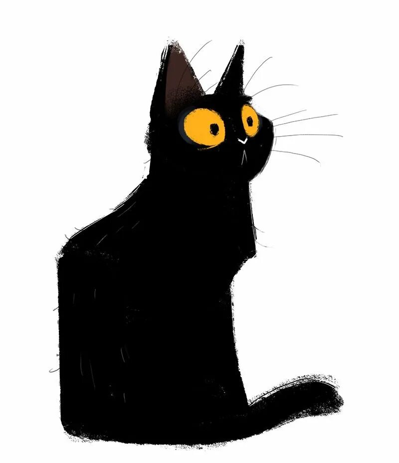 Рисунки черных котиков. Чёрный кот. Рисовать черного кота. Черный кот мультяшный. Черный кот иллюстрация.