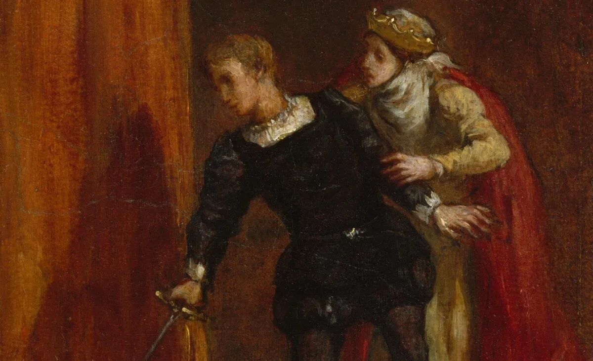 Гамлет фрагменты. Эжен делакруа гамлет. эжен делакруа 1849. гертруда шекспир. делакруа картины гамлет.