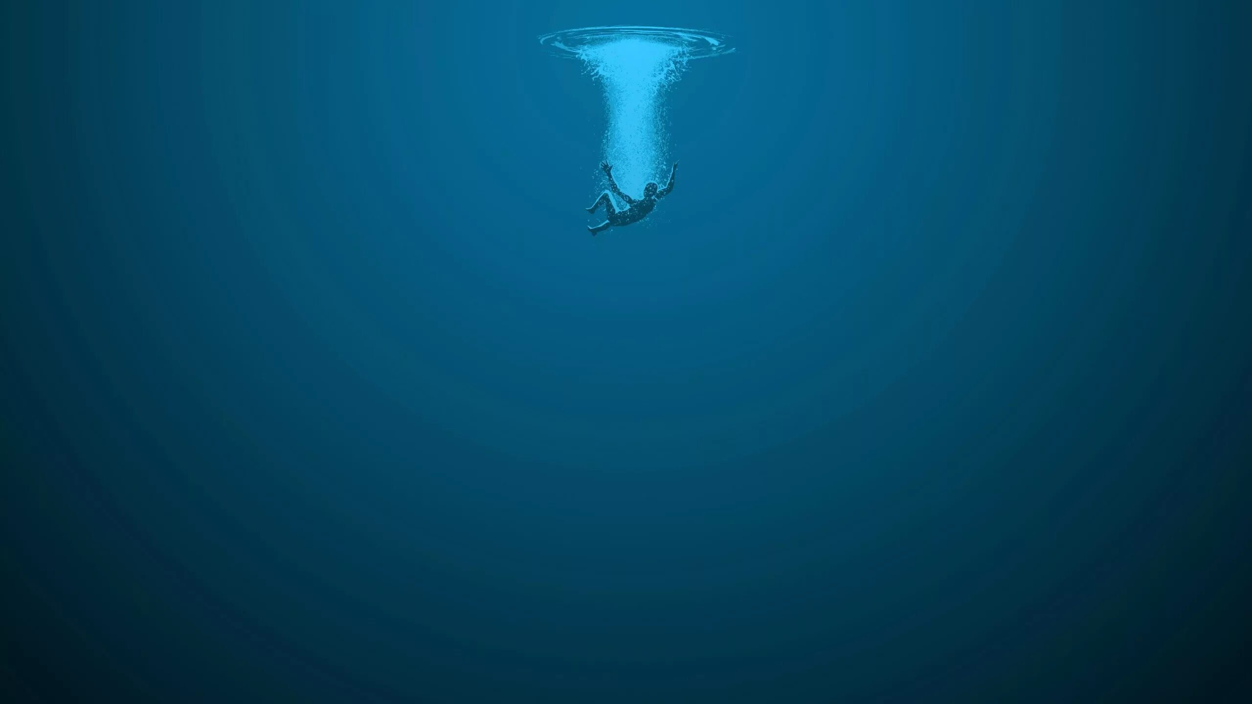 Waters of nothing. Тонущий человек. Человек падает в воду. Страх глубины. Бездна океана.