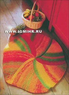 Как вязать коврики спицами