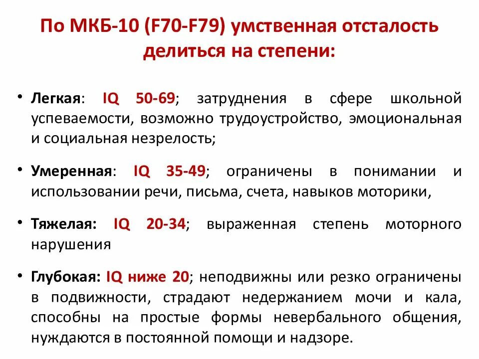 Диагноз мкб умственная отсталость. Мкб 11 степени умственной отсталости. Мкб-10 f70 умственная отсталость. Олигофрения классификация по мкб 10.