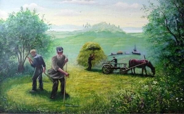 Косец ударение. Рассказ косцы. Страдная пора (косцы). Косцы картина мясоедова. Косцы слушать.