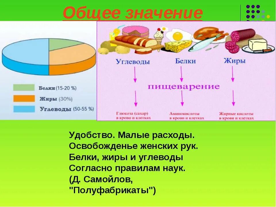 Белки жиры углеводы прочее