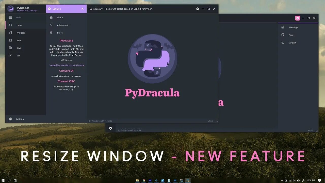 Flat python. Gui приложение на Python. Python Modern gui. Qt Designer плоский стиль. Pydracula Python.