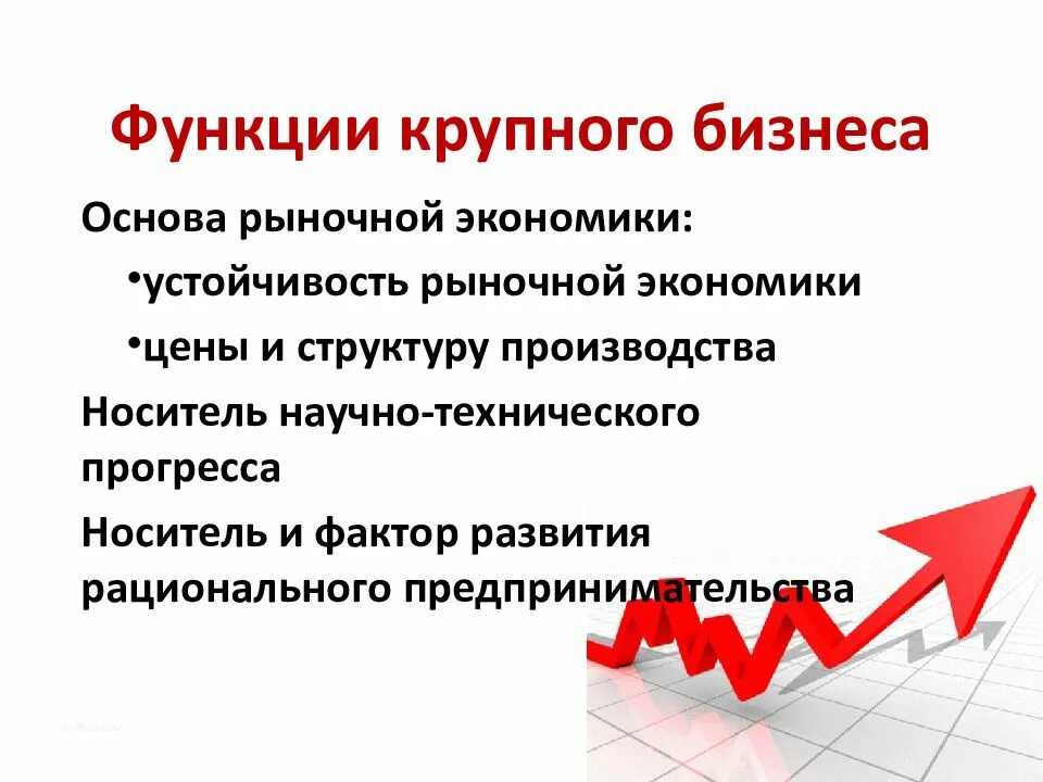 Функции крупного бизнеса в экономике. Роль крупного бизнеса в экономике. Роль крупных предприятий в экономике. Роль бизнеса в рыночной экономике. Предпринимательство в российской экономике