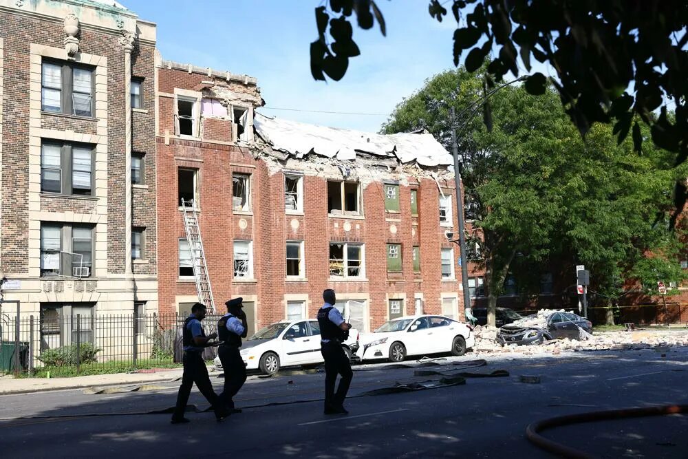 The explosion tore through the building