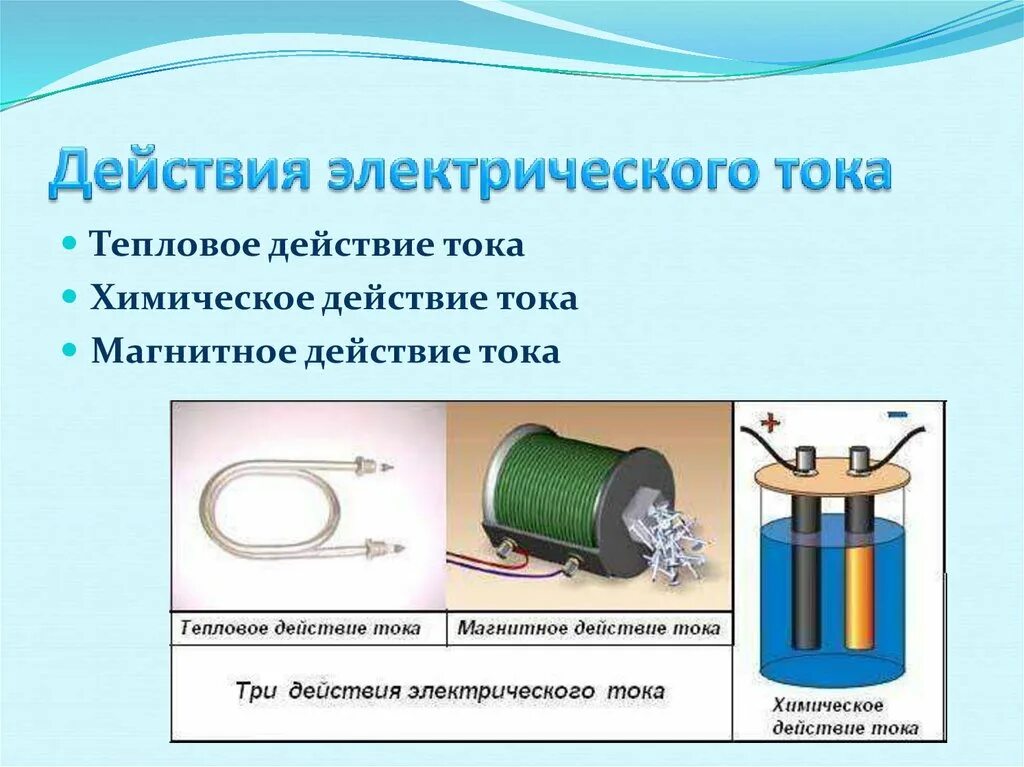 Тепловое действие тока вещество. Действие электрического тока тепловое магнитное химическое. Действия электрического тока тепловое химическое магнитное 8 класс. Действие тока световое тепловое химическое магнитное механическое. Действие Эл тока тепловое химическое магнитное.