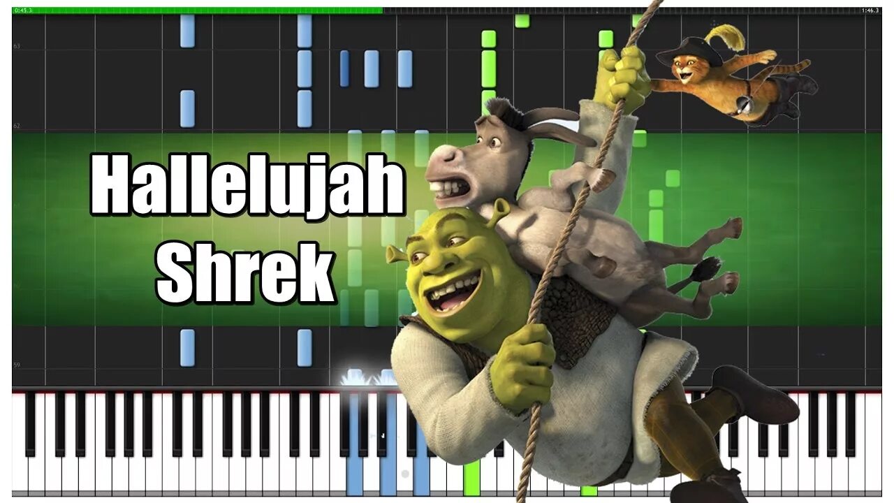 Песня шрека на английском. Шрек Аллилуйя. Shrek (2001) - Hallelujah. Песня Аллилуйя из Шрека.