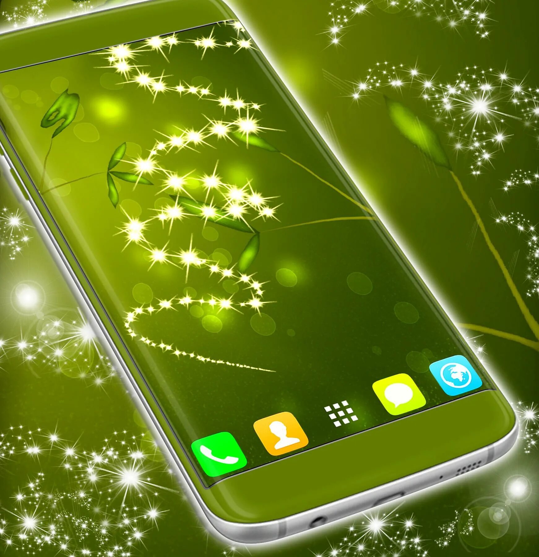 Живые обои зеленые. Обои на андроид зеленые живые. Зеленый экран на андроиде. Картинки на телефон красивые живые зеленое.