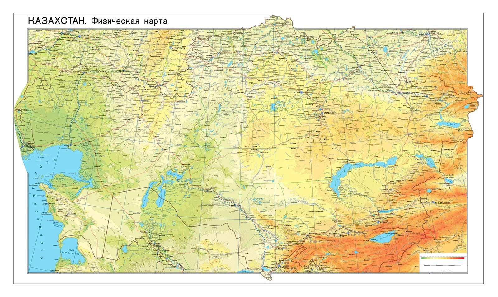 Казахстан география карта