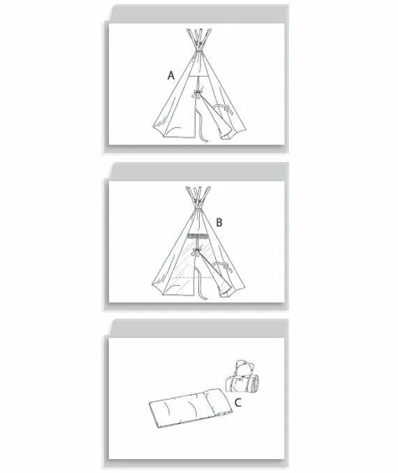 Показать схему подробную сборки детского вигвама DIY Teepee Building Instructions