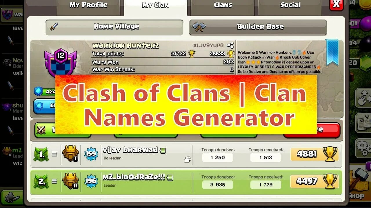 Clan name. Clan name best. Clan Generator. Clan Generator game.