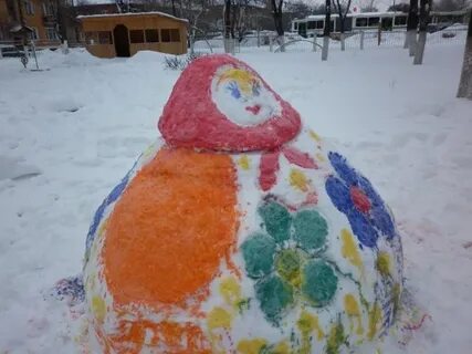 Снежные фигуры в детском саду своими руками
