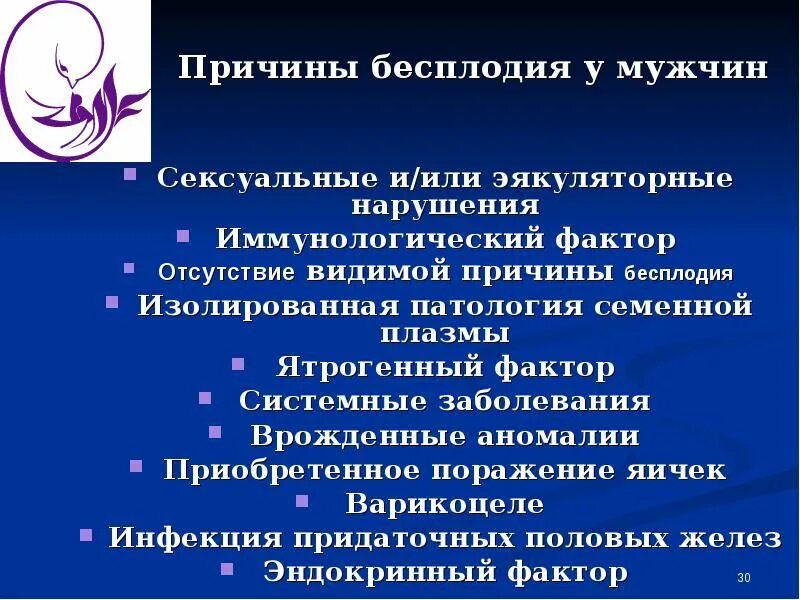 Почему у мужчины при половом акте. Причины мужского бесплодия. Причины бесплодия у мужчин. Факторы вызывающие бесплодие. Причины женского бесплодия.