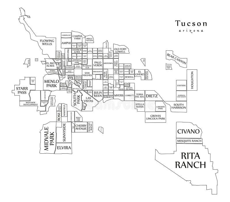 Tucson arizona карта. Карта туссана. Tucson штат. Карта туссана. Tucson art districts.