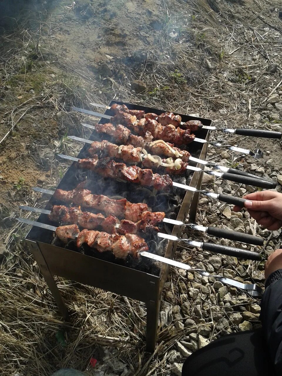 Шашлычник москве. Шашлык в ассортименте.