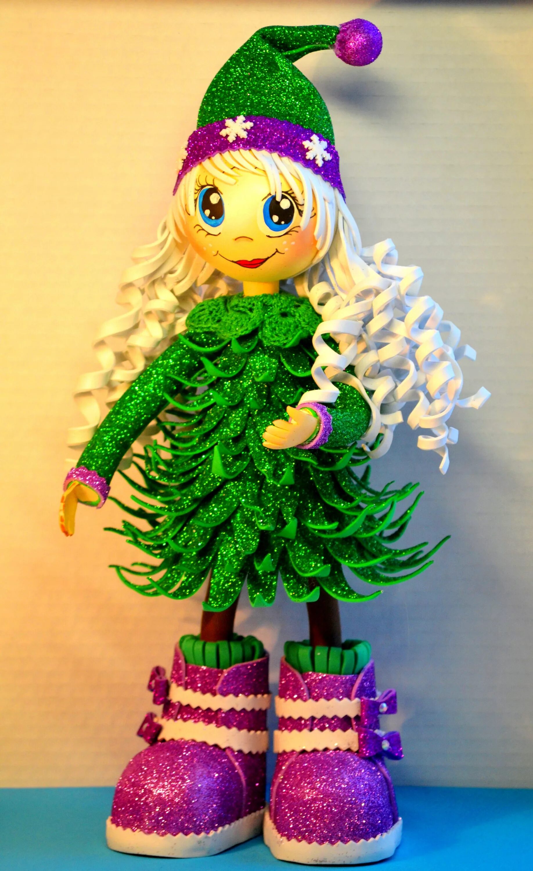 девочка елочка из фоамирана. кукла елка из фоамирана. фофуча снегурочка. елка девочка из фоамирана. елка из фоамирана своими руками.