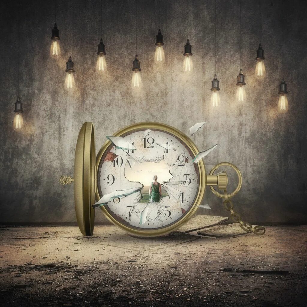 Creative time. Картина с часами. Часы и время. Сюрреализм часы. Креативный сюрреализм.