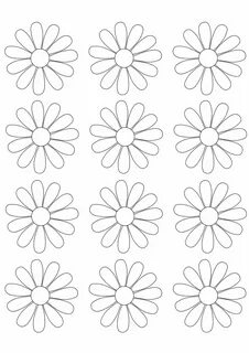 Образец ромашки для вырезания из бумаги - фото