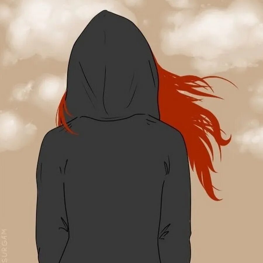 Арты девушек спиной