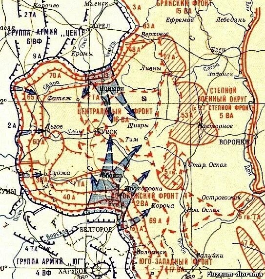 Карта Курской битвы 1943 года. Карта Курская дуга 1943. Карта Курской дуги 1943. Карта Курская битва 1943 год.
