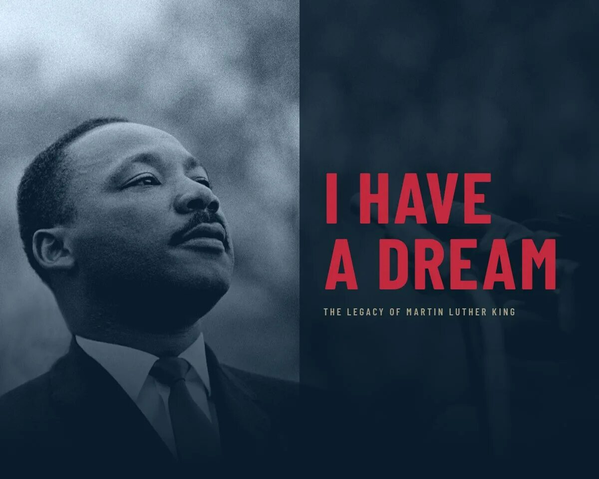 He has a dream. I have a Dream Лютер Кинг.